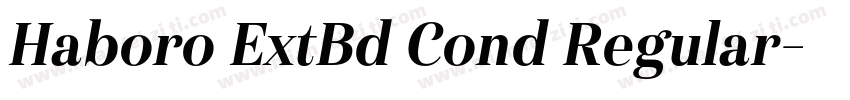 Haboro ExtBd Cond Regular字体转换